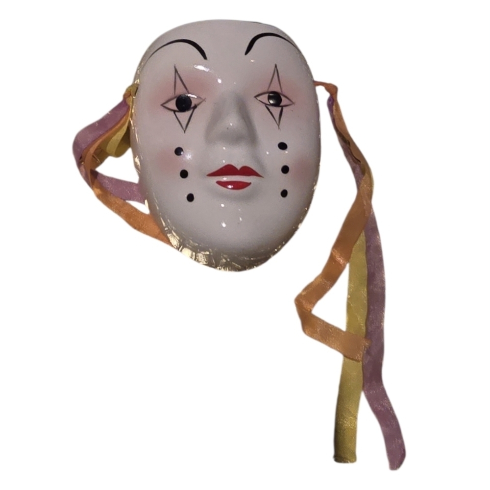 Jester Mask Wall Art with Vibrant Ribbons NEW - Picture 7 of 10